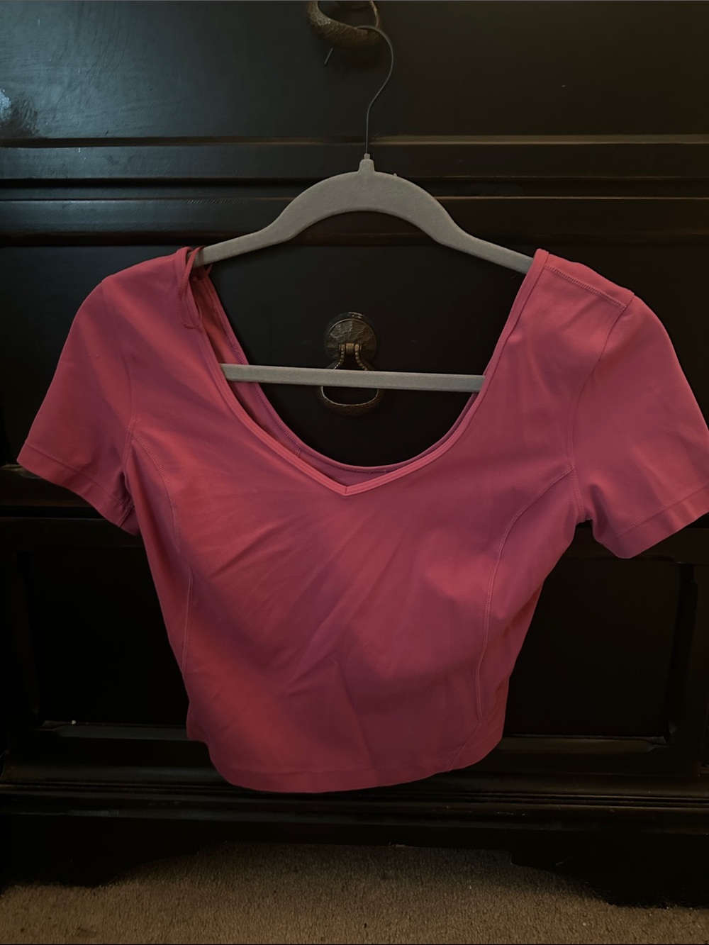 lululemon athletica Rose Pink V-Neck Crop Top